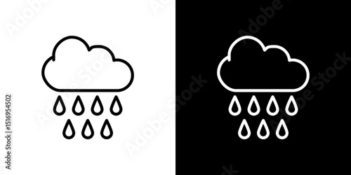 Rain icon symbol concept for graphic design, Website, UI. Svg