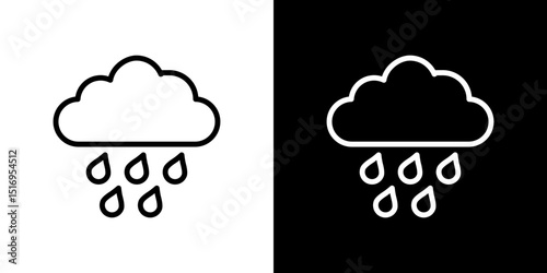 Rain icon symbol concept for graphic design, Website, UI. Svg