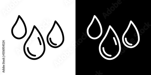 Raindrops icon symbol concept for graphic design, Website, UI. Svg