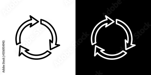 Recycle icon symbol concept for graphic design, Website, UI. Svg
