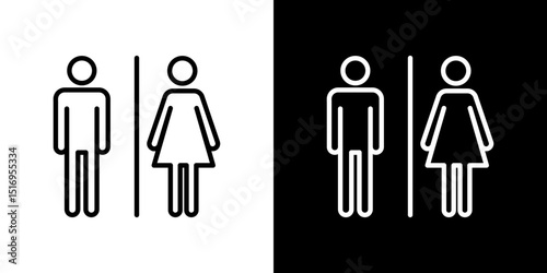 Restroom icon symbol concept for graphic design, Website, UI. Svg