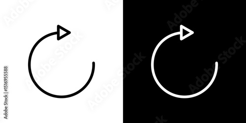 Rotate right icon symbol concept for graphic design, Website, UI. Svg
