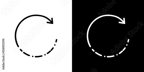 Rotate right icon symbol concept for graphic design, Website, UI. Svg