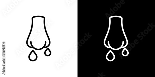 Runny nose icon symbol concept for graphic design, Website, UI. Svg