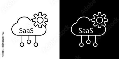 SaaS icon symbol concept for graphic design, Website, UI. Svg