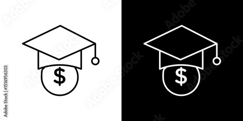 Scholarship icon symbol concept for graphic design, Website, UI. Svg