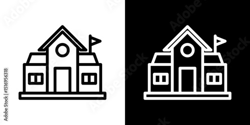 school icon symbol concept for graphic design, Website, UI. Svg