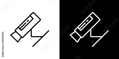 Security camera icon symbol concept for graphic design, Website, UI. Svg