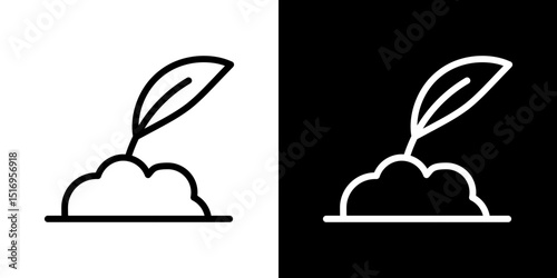 Seedling icon symbol concept for graphic design, Website, UI. Svg