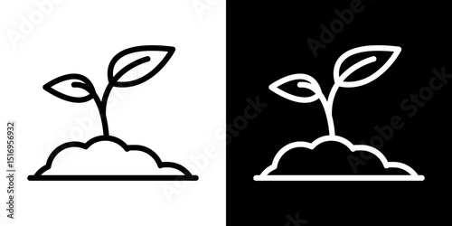 Seedling icon symbol concept for graphic design, Website, UI. Svg