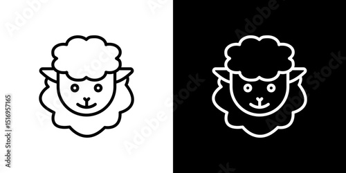 Sheep icon symbol concept for graphic design, Website, UI. Svg