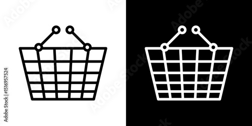 Shopping basket icon symbol concept for graphic design, Website, UI. Svg