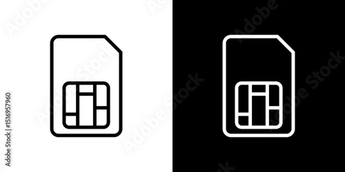 Sim card icon symbol concept for graphic design, Website, UI. Svg