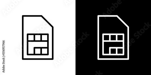 Sim card icon symbol concept for graphic design, Website, UI. Svg