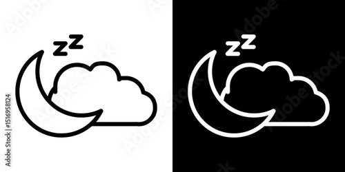 Sleep icon symbol concept for graphic design, Website, UI. Svg