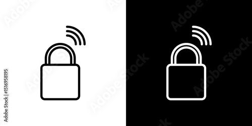 Smart lock icon symbol concept for graphic design, Website, UI. Svg