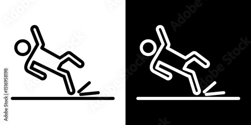 Slippery floor icon symbol concept for graphic design, Website, UI. Svg