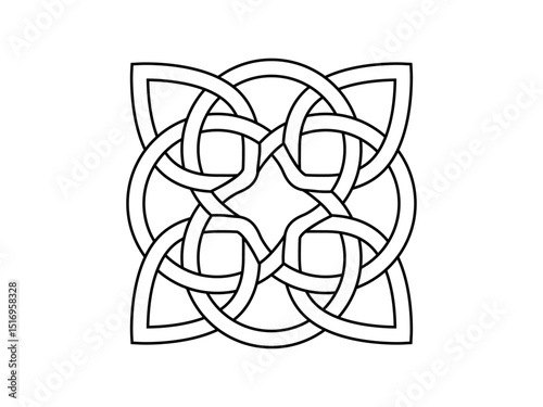 celtic knot trinity endless love on white background for tattoo symbol religion icon logo. vector illustration