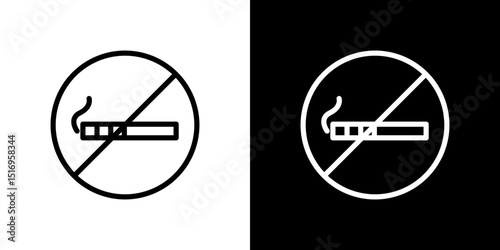 Smoking ban icon symbol concept for graphic design, Website, UI. Svg