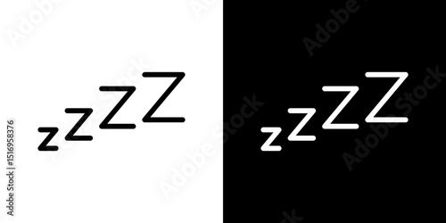 Snooze icon symbol concept for graphic design, Website, UI. Svg