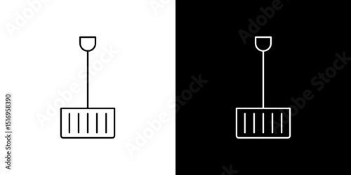 Snow shovel icon symbol concept for graphic design, Website, UI. Svg