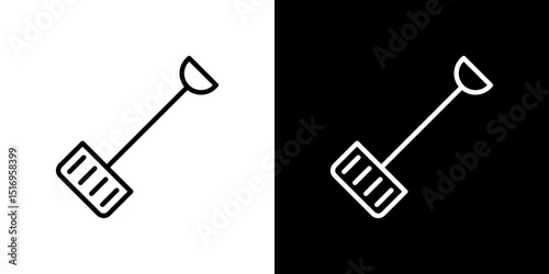 Snow shovel icon symbol concept for graphic design, Website, UI. Svg