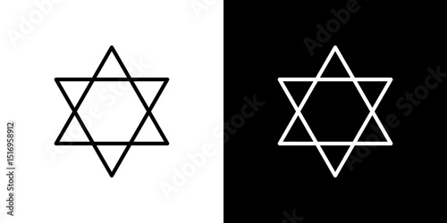 Star of David icon symbol concept for graphic design, Website, UI. Svg