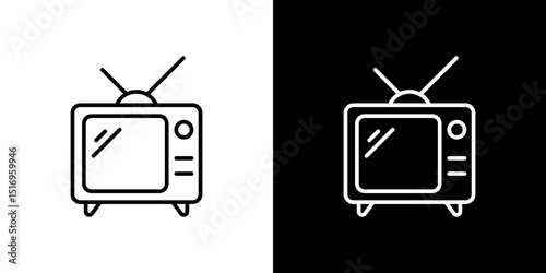 Television icon symbol concept for graphic design, Website, UI. Svg
