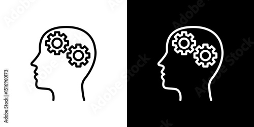 Thinking icon symbol concept for graphic design, Website, UI. Svg