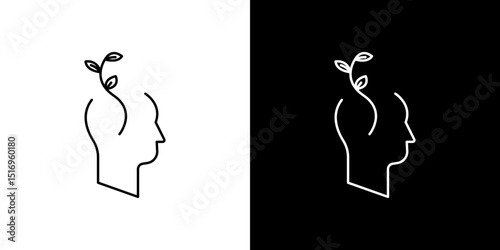 Think green icon symbol concept for graphic design, Website, UI. Svg