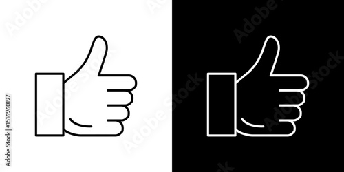 thumbs up icon symbol concept for graphic design, Website, UI. Svg