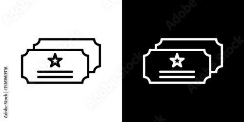 Ticket stub icon symbol concept for graphic design, Website, UI. Svg
