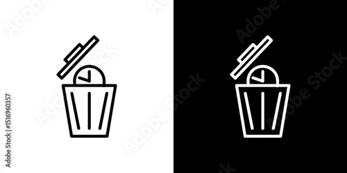 Time waste icon symbol concept for graphic design, Website, UI. Svg