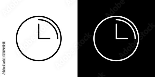 Time quarter past icon symbol concept for graphic design, Website, UI. Svg