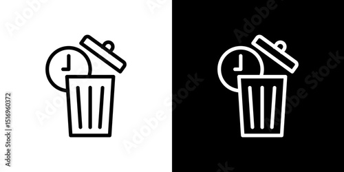 Time waste icon symbol concept for graphic design, Website, UI. Svg