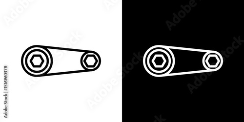 Timing belt icon symbol concept for graphic design, Website, UI. Svg
