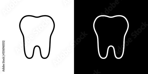 Tooth icon symbol concept for graphic design, Website, UI. Svg