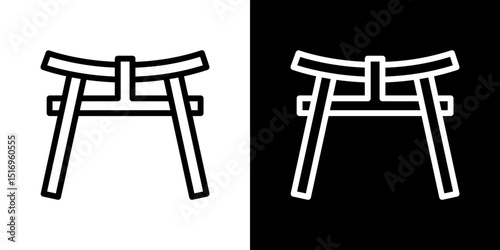 Torii gate icon symbol concept for graphic design, Website, UI. Svg