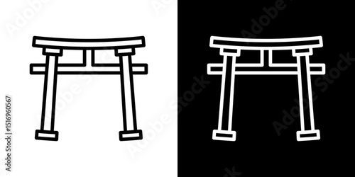 Torii gate icon symbol concept for graphic design, Website, UI. Svg