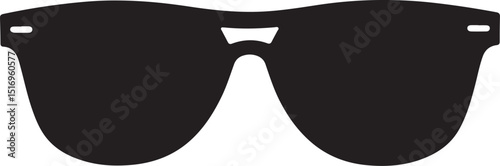 Cool Black Sunglasses Silhouette Vector For Branding EPS 10