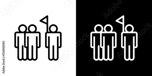 Tour guide people icon symbol concept for graphic design, Website, UI. Svg