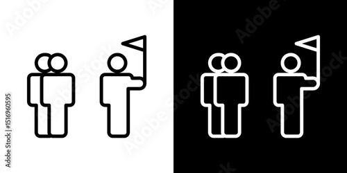 Tour guide people icon symbol concept for graphic design, Website, UI. Svg