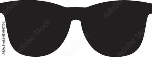 Black Sunglass Vector Art in Minimal Silhouette Style