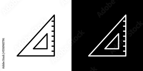 Triangle ruler icon symbol concept for graphic design, Website, UI. Svg