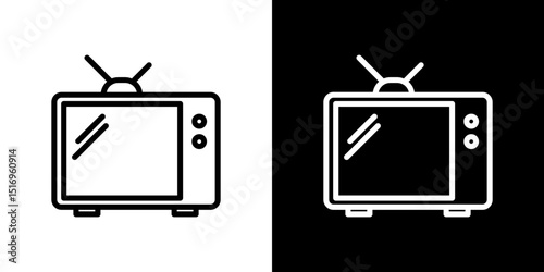 Tv retro icon symbol concept for graphic design, Website, UI. Svg