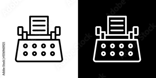 Typewriter icon symbol concept for graphic design, Website, UI. Svg