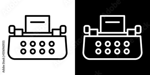 Typewriter icon symbol concept for graphic design, Website, UI. Svg