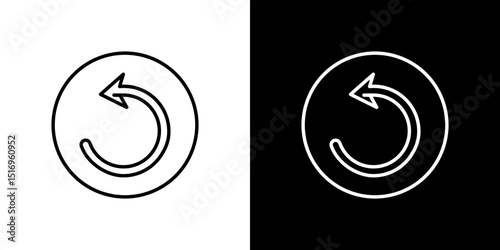 Undo icon symbol concept for graphic design, Website, UI. Svg