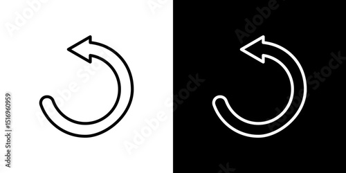 Undo icon symbol concept for graphic design, Website, UI. Svg