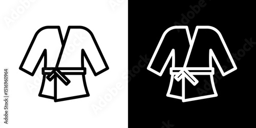Uniform martial art icon symbol concept for graphic design, Website, UI. Svg